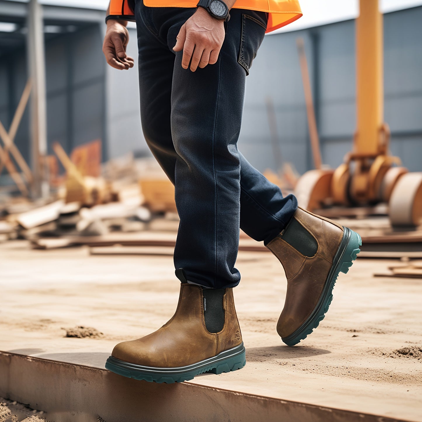 Slip On Chelsea Work Boots