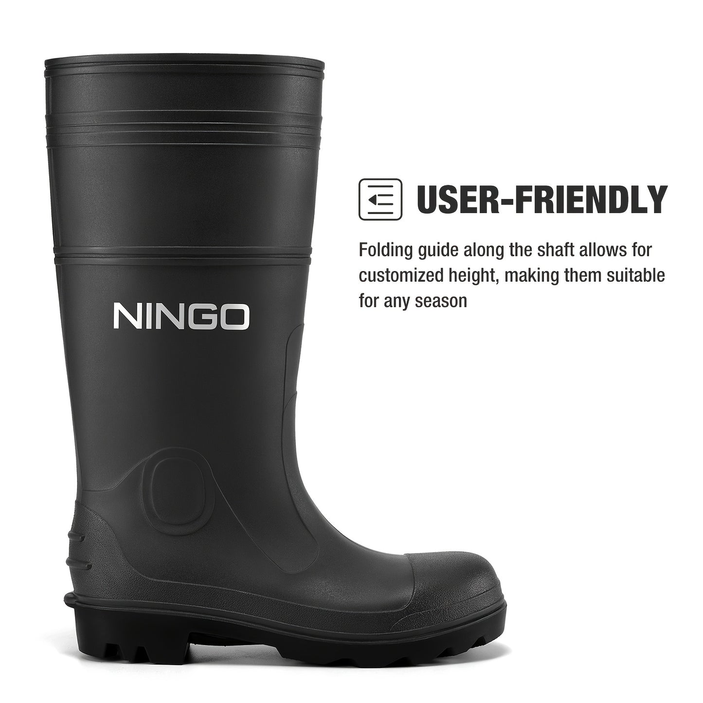Mens Steel Toe Rain Boots