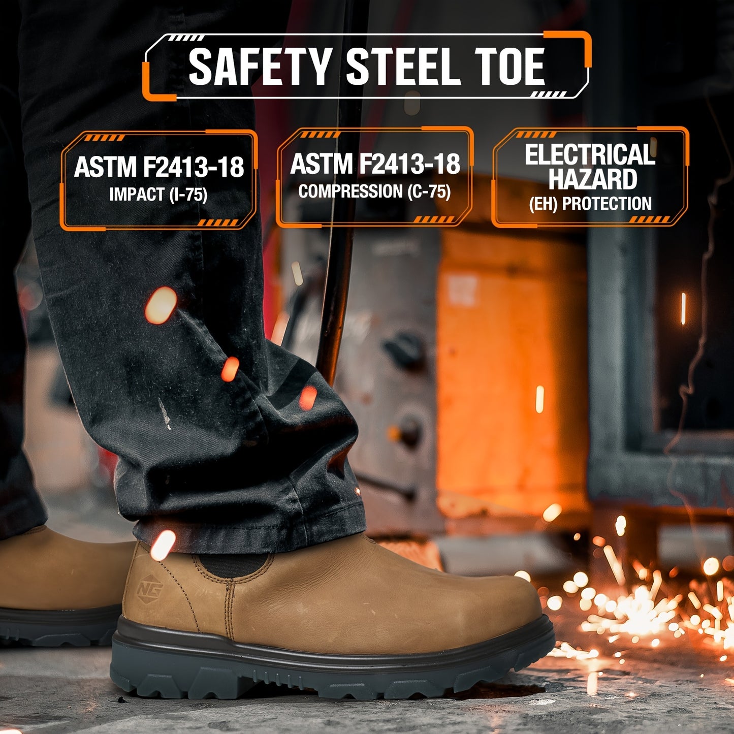 Slip On Chelsea Work Boots