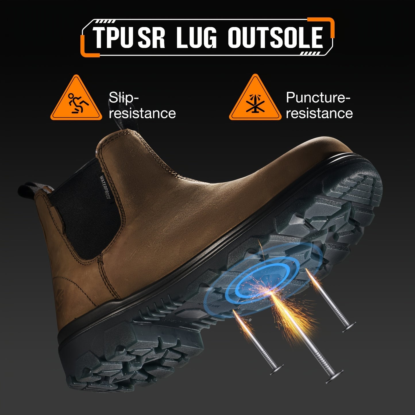 Slip On Chelsea Work Boots