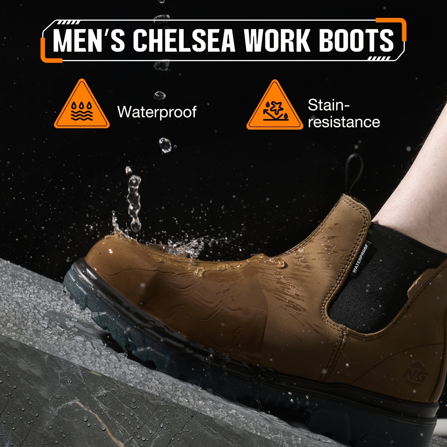 Slip On Chelsea Work Boots