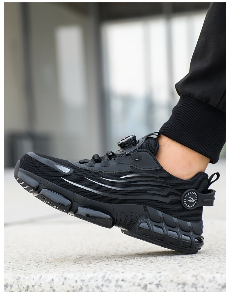 Mens Steel Toe Sneakers With Rotating Buckle