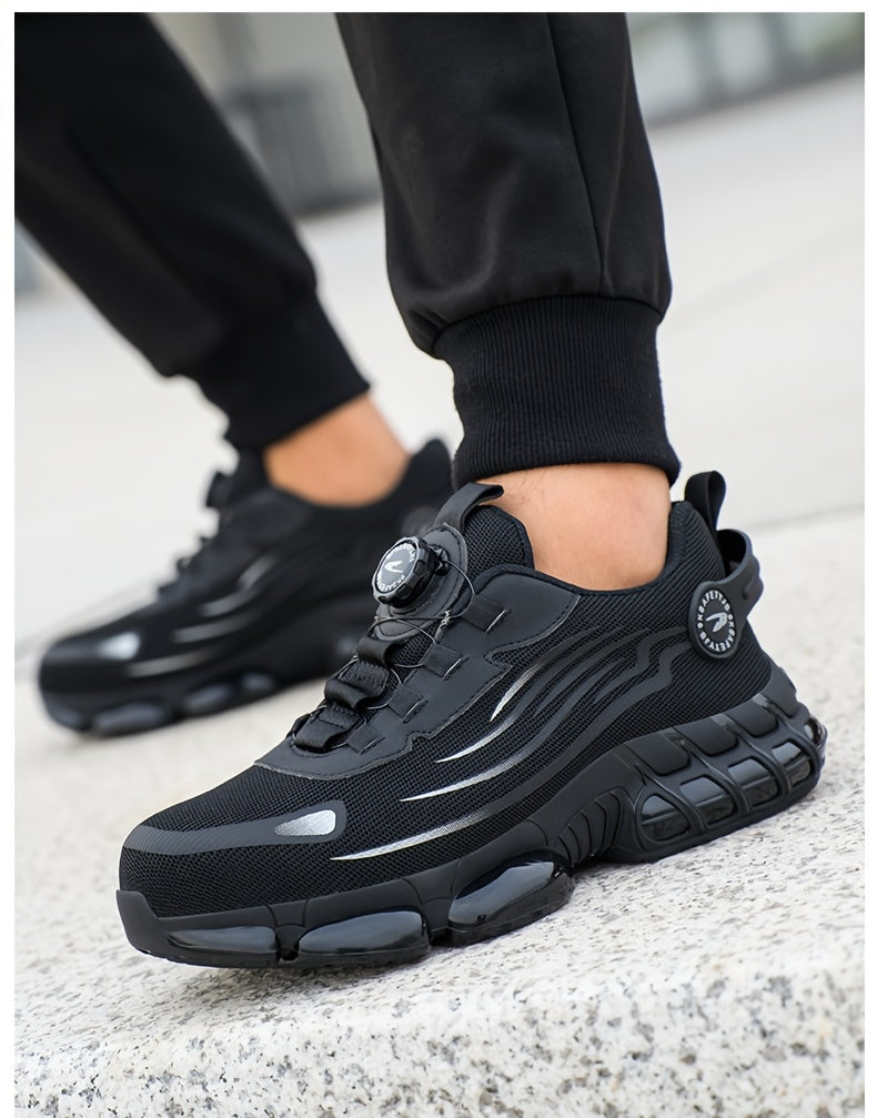 Mens Steel Toe Sneakers With Rotating Buckle