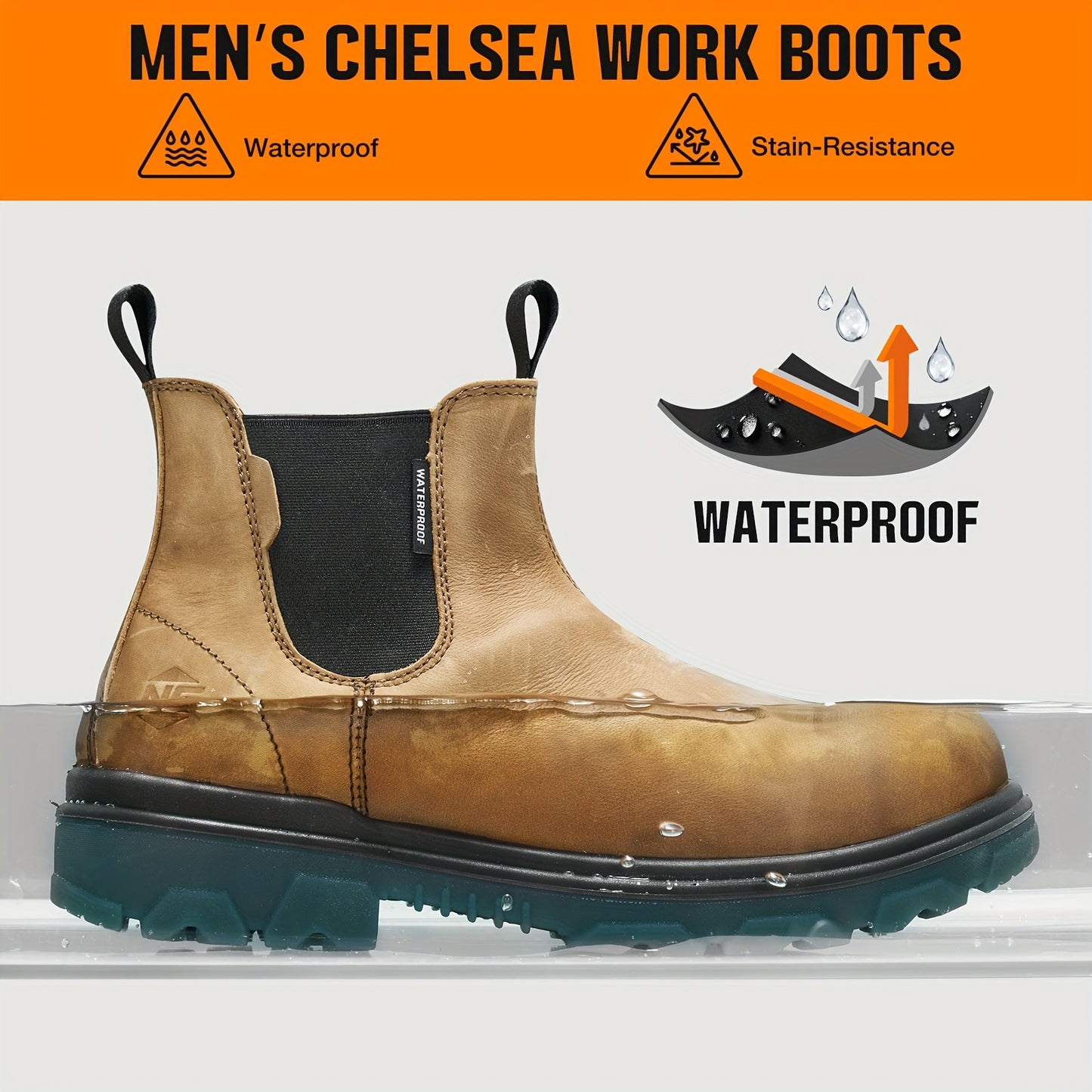 Slip On Chelsea Work Boots