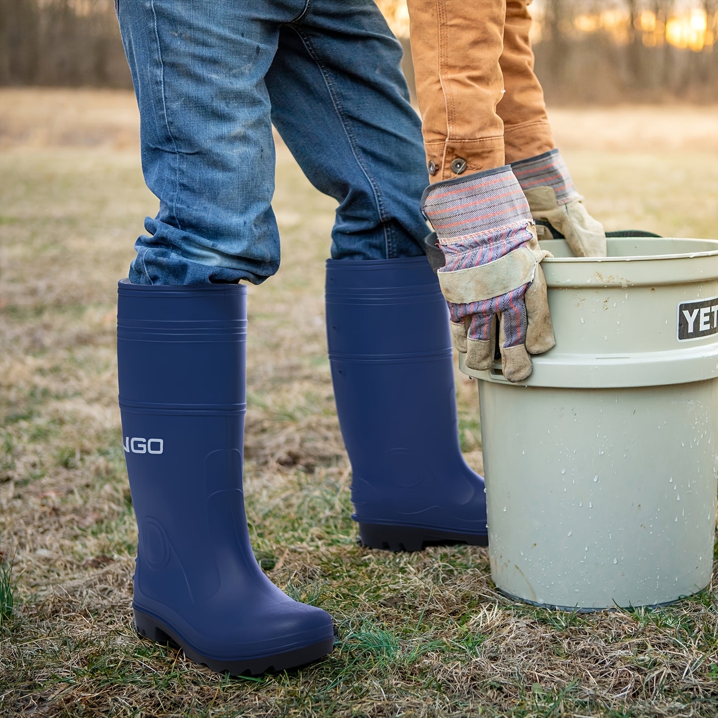 Mens Steel Toe Rain Boots