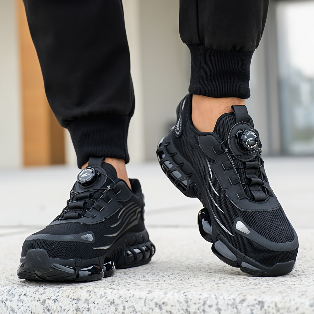 Mens Steel Toe Sneakers With Rotating Buckle