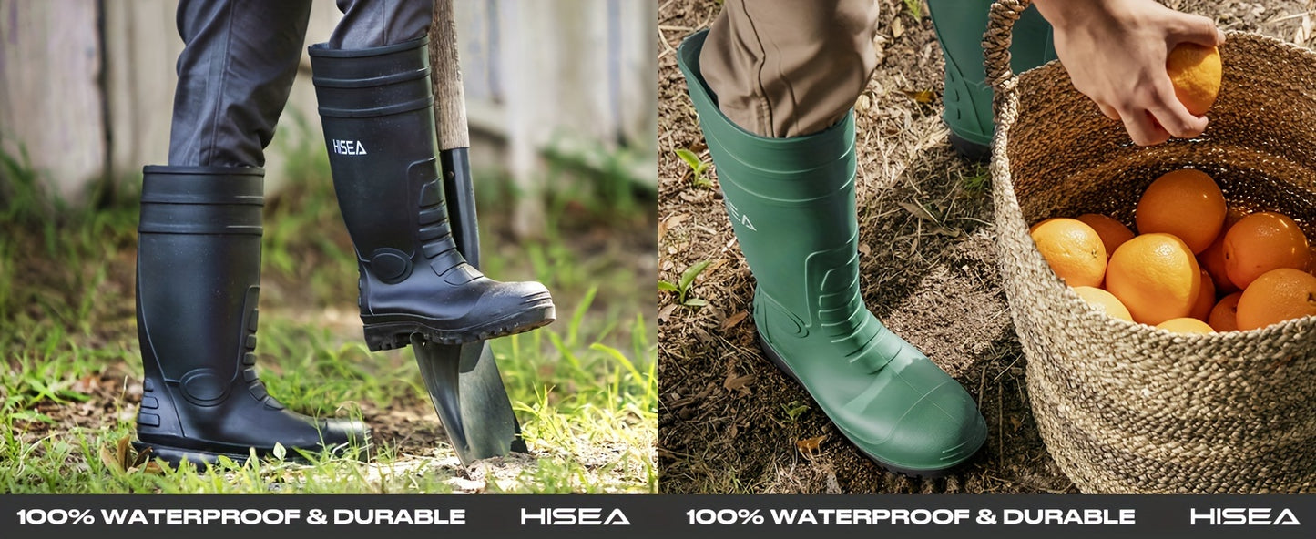 Men's Steel Toe Rain Boots PVC Rubber Boots
