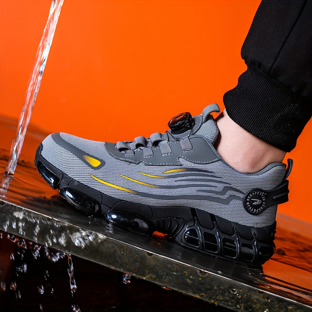 Mens Steel Toe Sneakers With Rotating Buckle