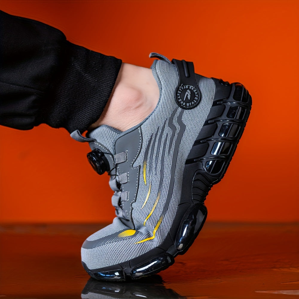 Mens Steel Toe Sneakers With Rotating Buckle