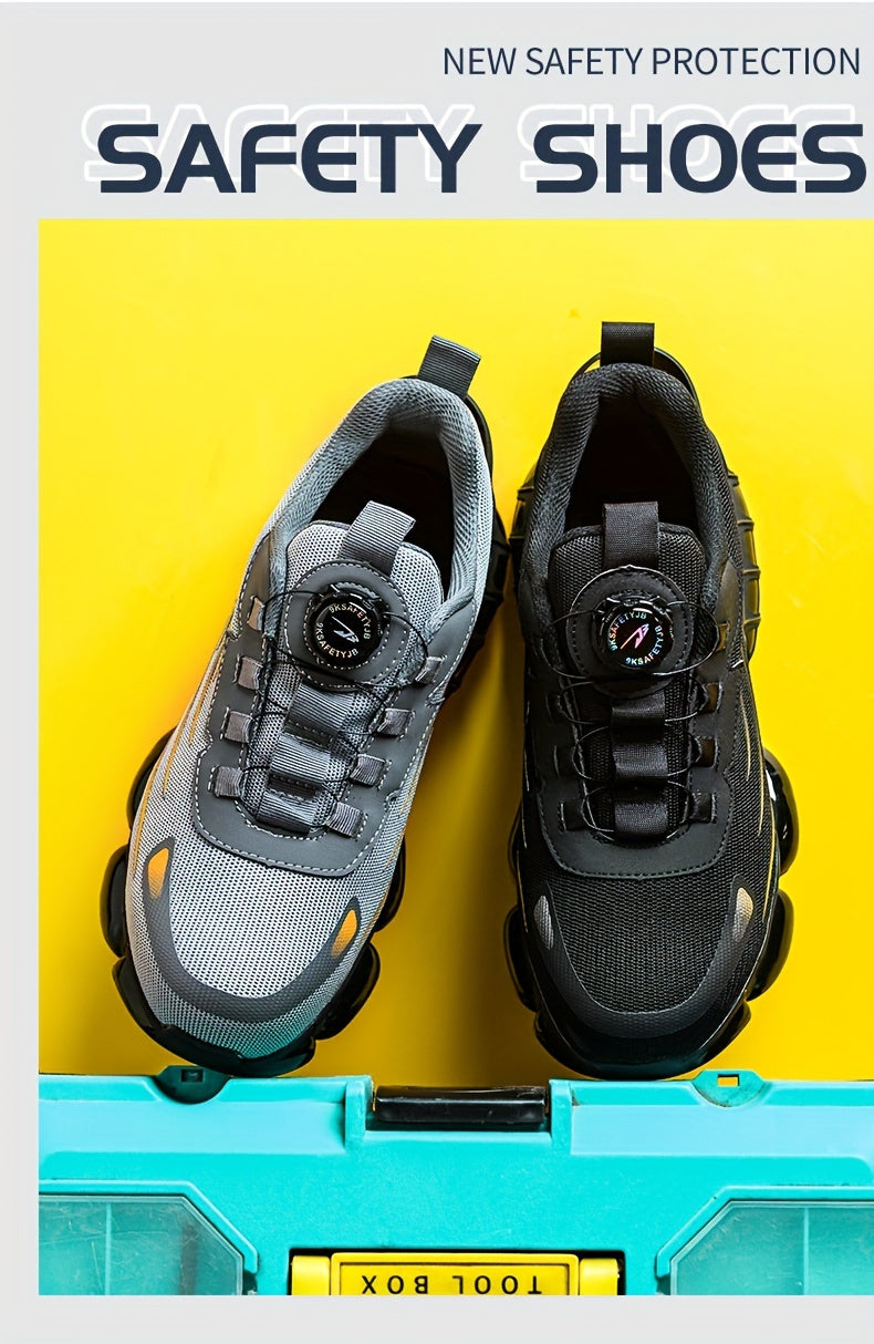Mens Steel Toe Sneakers With Rotating Buckle