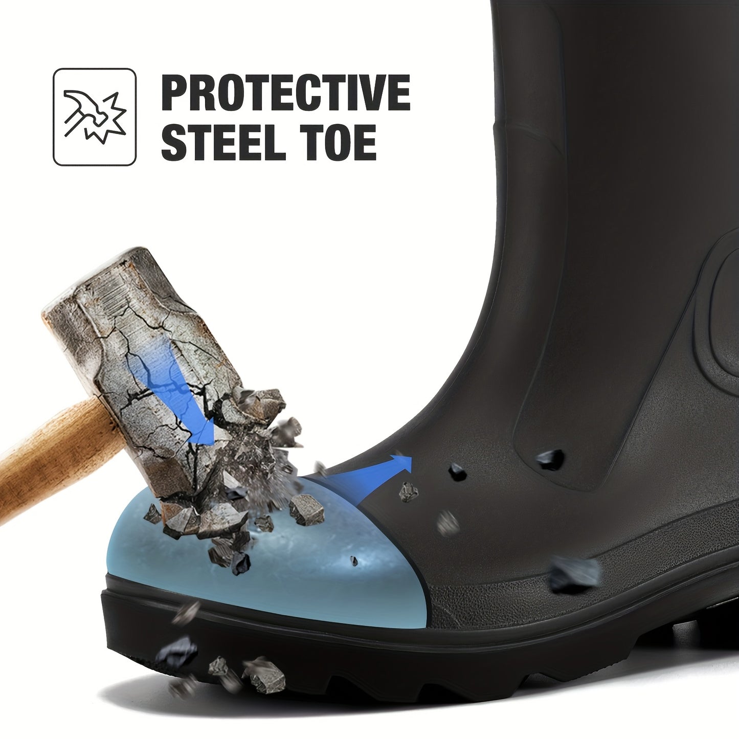 Mens Steel Toe Rain Boots