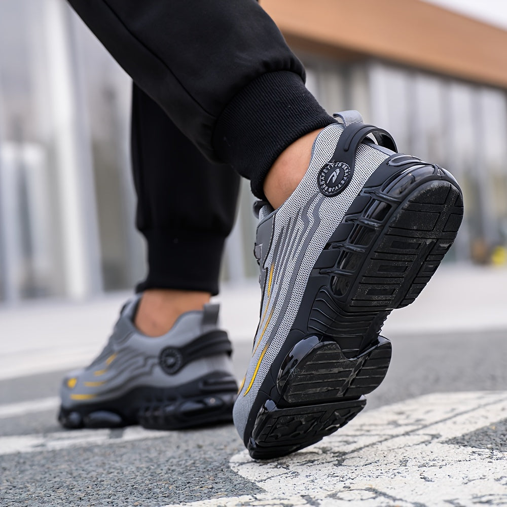 Mens Steel Toe Sneakers With Rotating Buckle