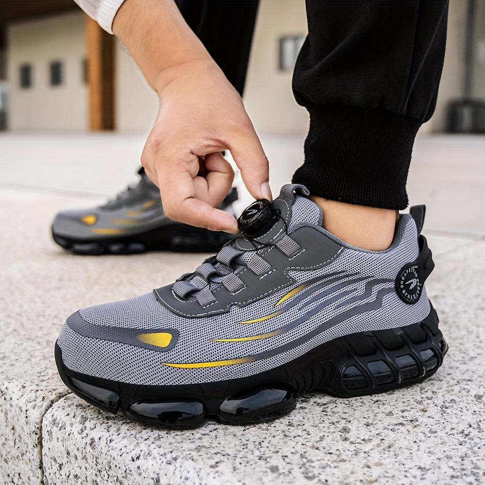 Mens Steel Toe Sneakers With Rotating Buckle