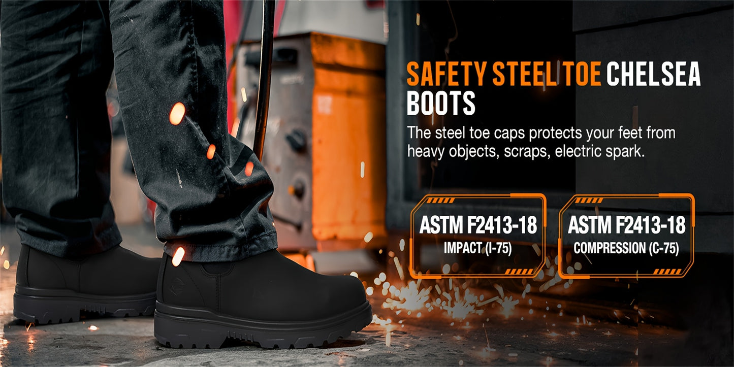 Slip On Chelsea Work Boots
