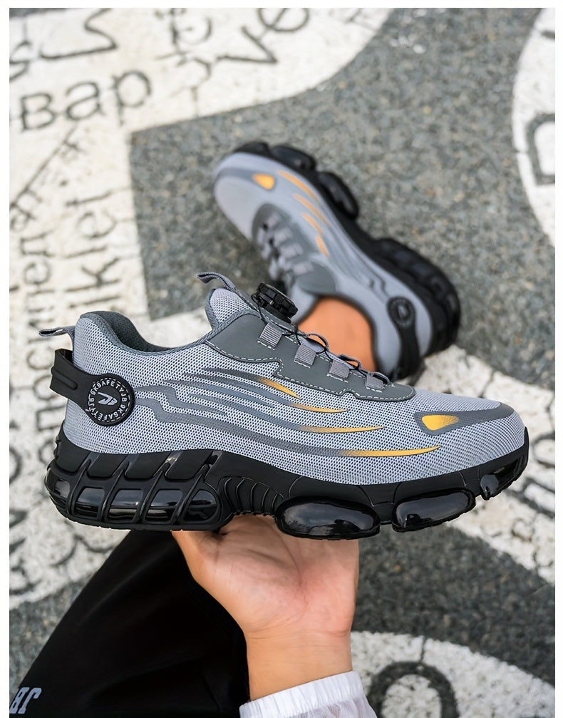 Mens Steel Toe Sneakers With Rotating Buckle