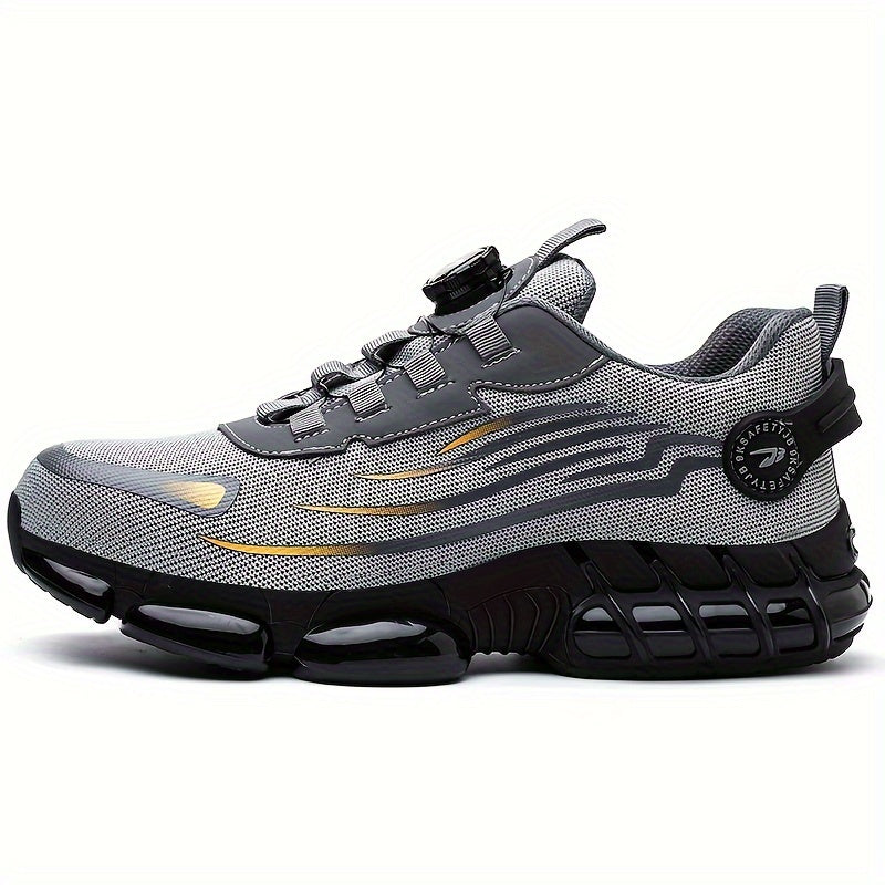 Men's Trendy Steel Toe & Rotating Buckle Safety Shoes