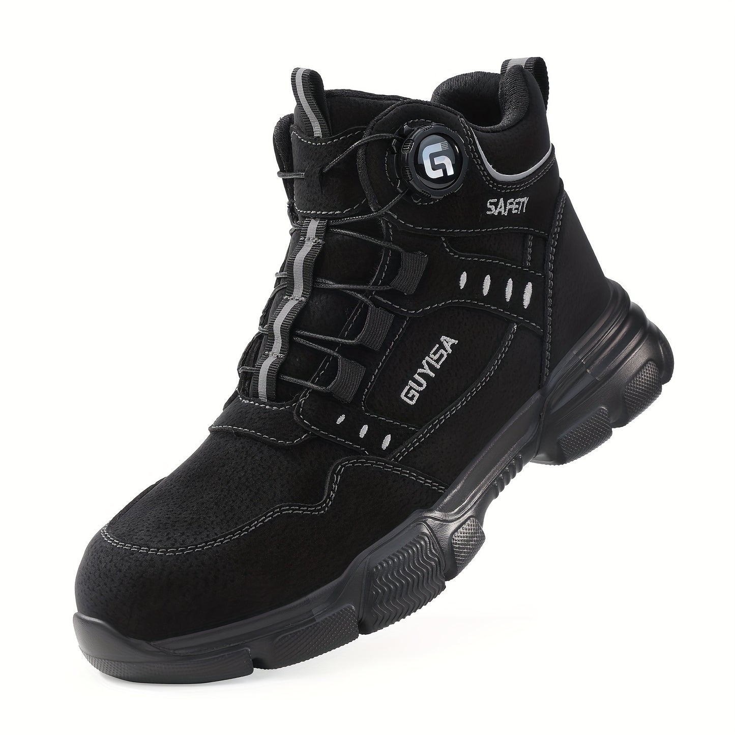 Mens Steel Toe Binder Laces Work Boots / Shoes