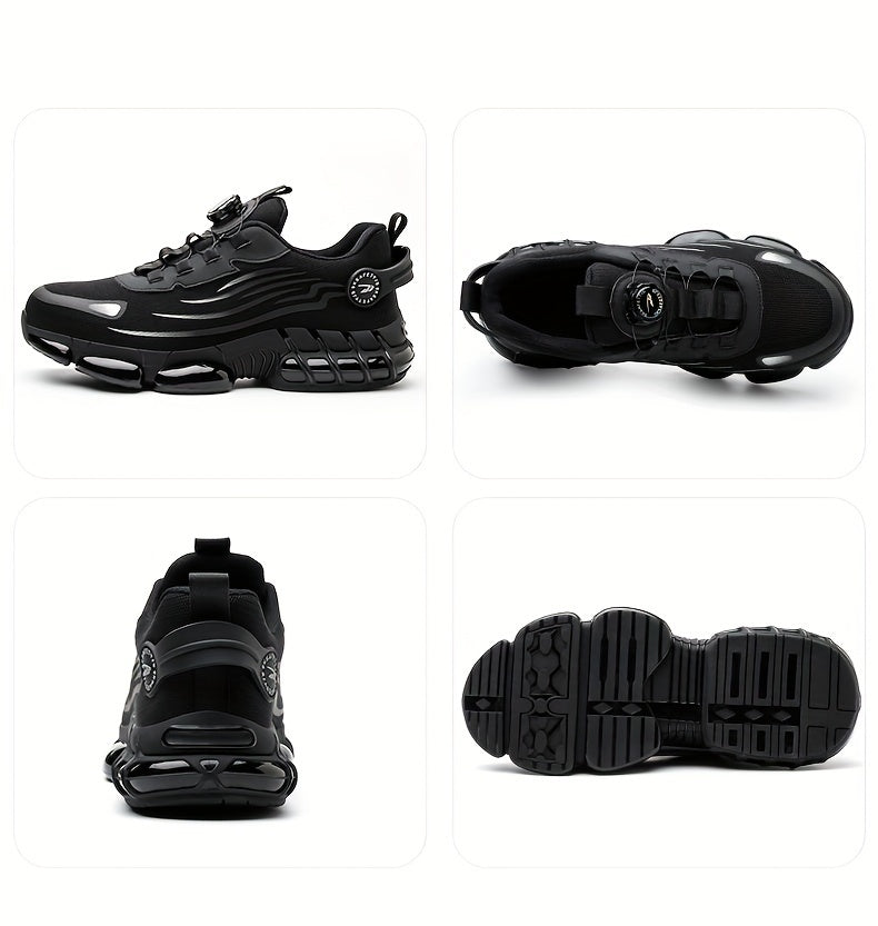 Men's Trendy Steel Toe & Rotating Buckle Safety Shoes