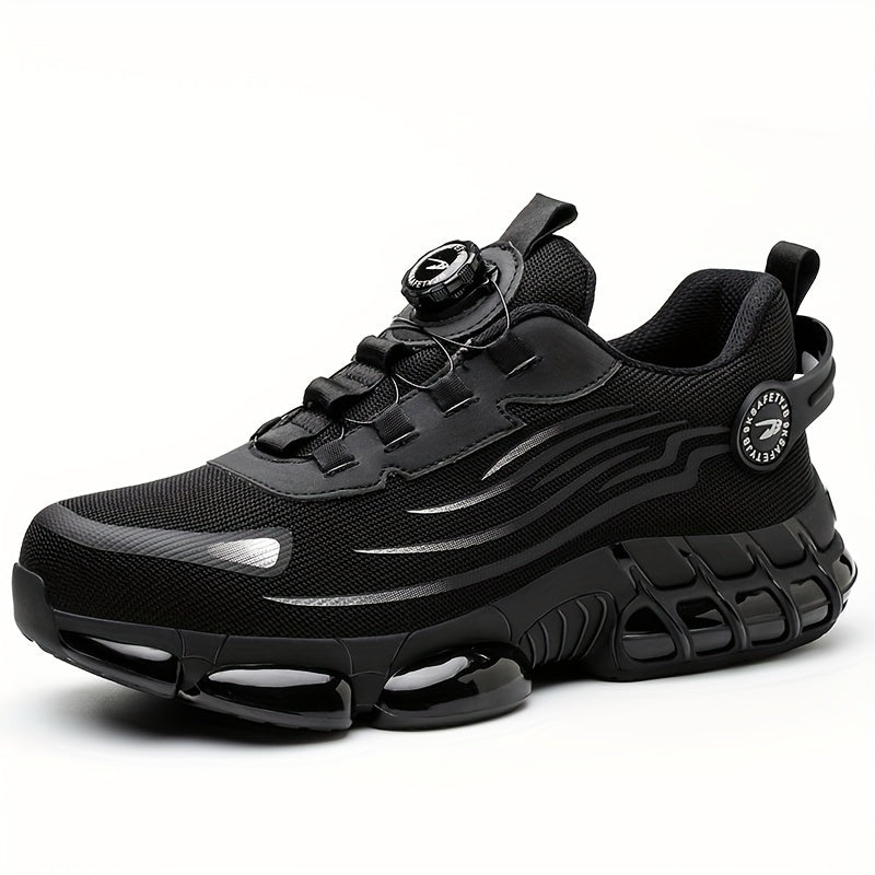 Men's Trendy Steel Toe & Rotating Buckle Safety Shoes