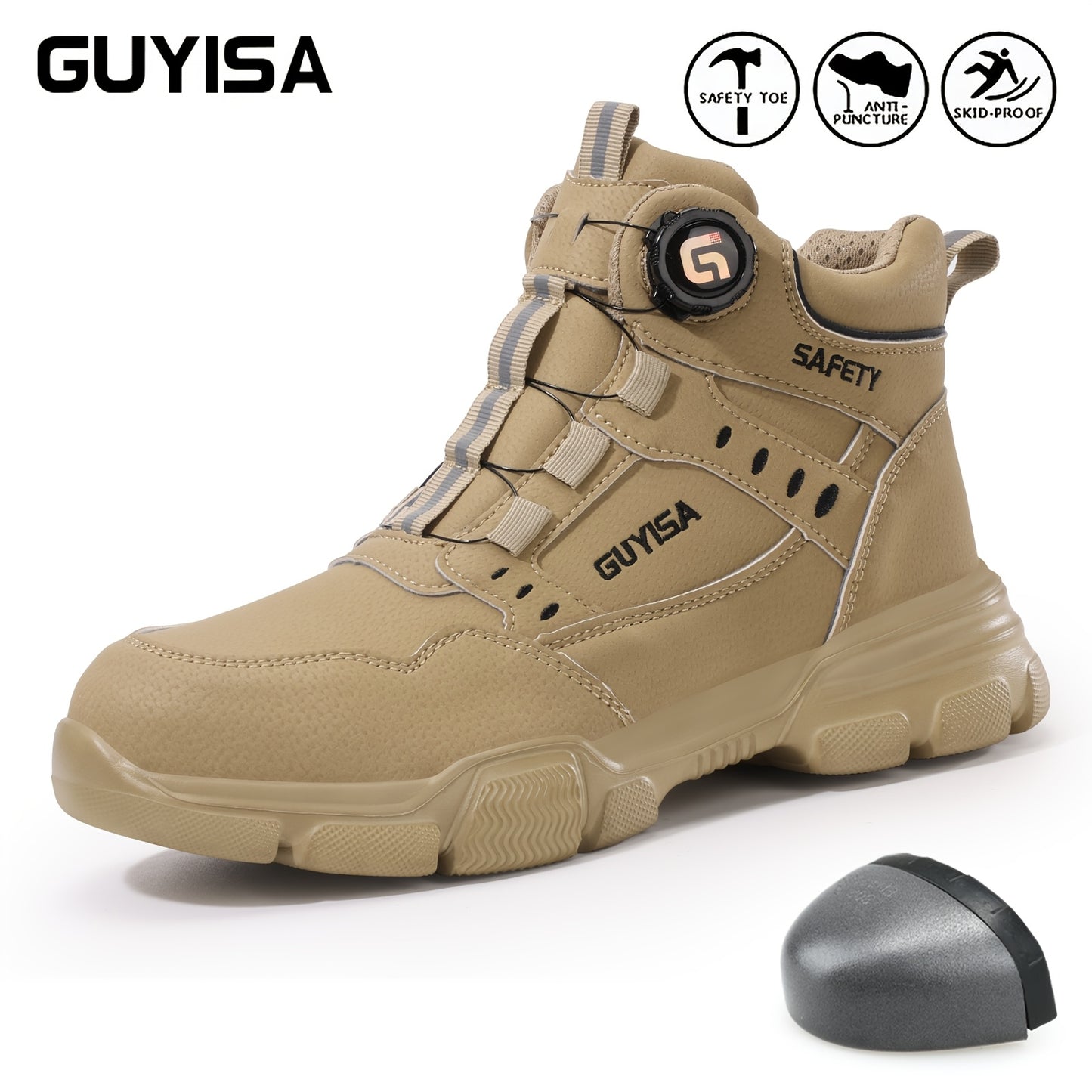 Mens Steel Toe Binder Laces Work Boots / Shoes