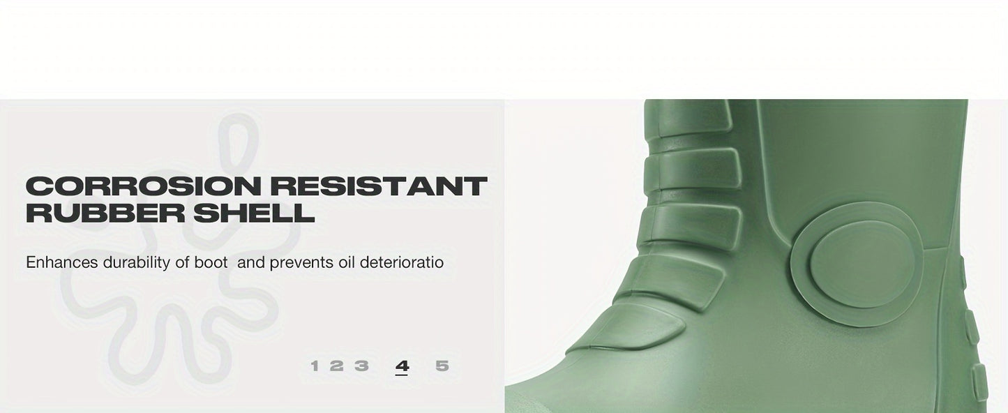 Men's Steel Toe Rain Boots PVC Rubber Boots