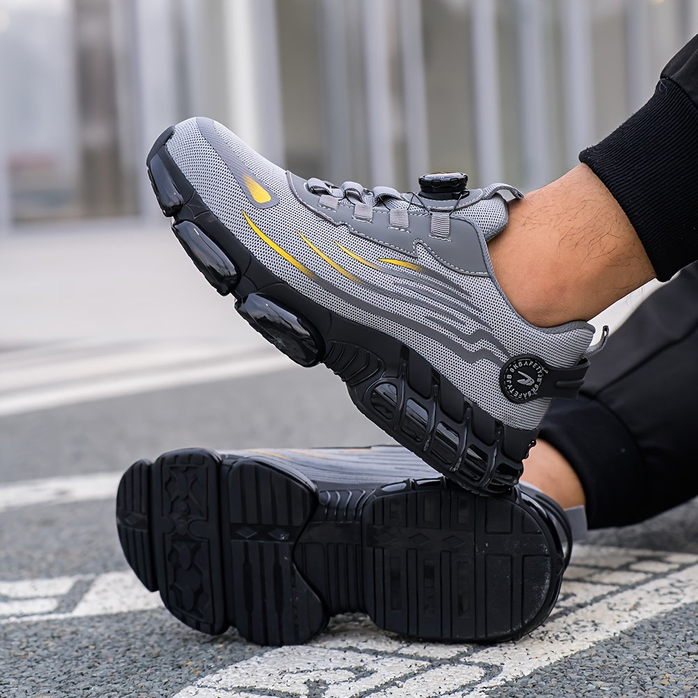 Mens Steel Toe Sneakers With Rotating Buckle