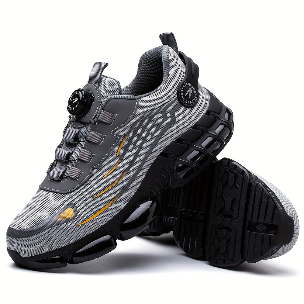 Mens Steel Toe Sneakers With Rotating Buckle