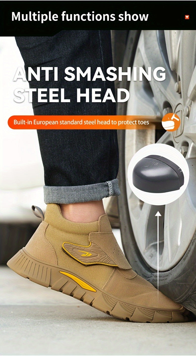 Men's Steel Toe Work Boots - Strap-On