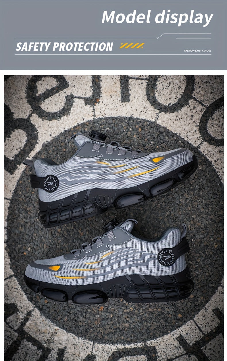 Mens Steel Toe Sneakers With Rotating Buckle
