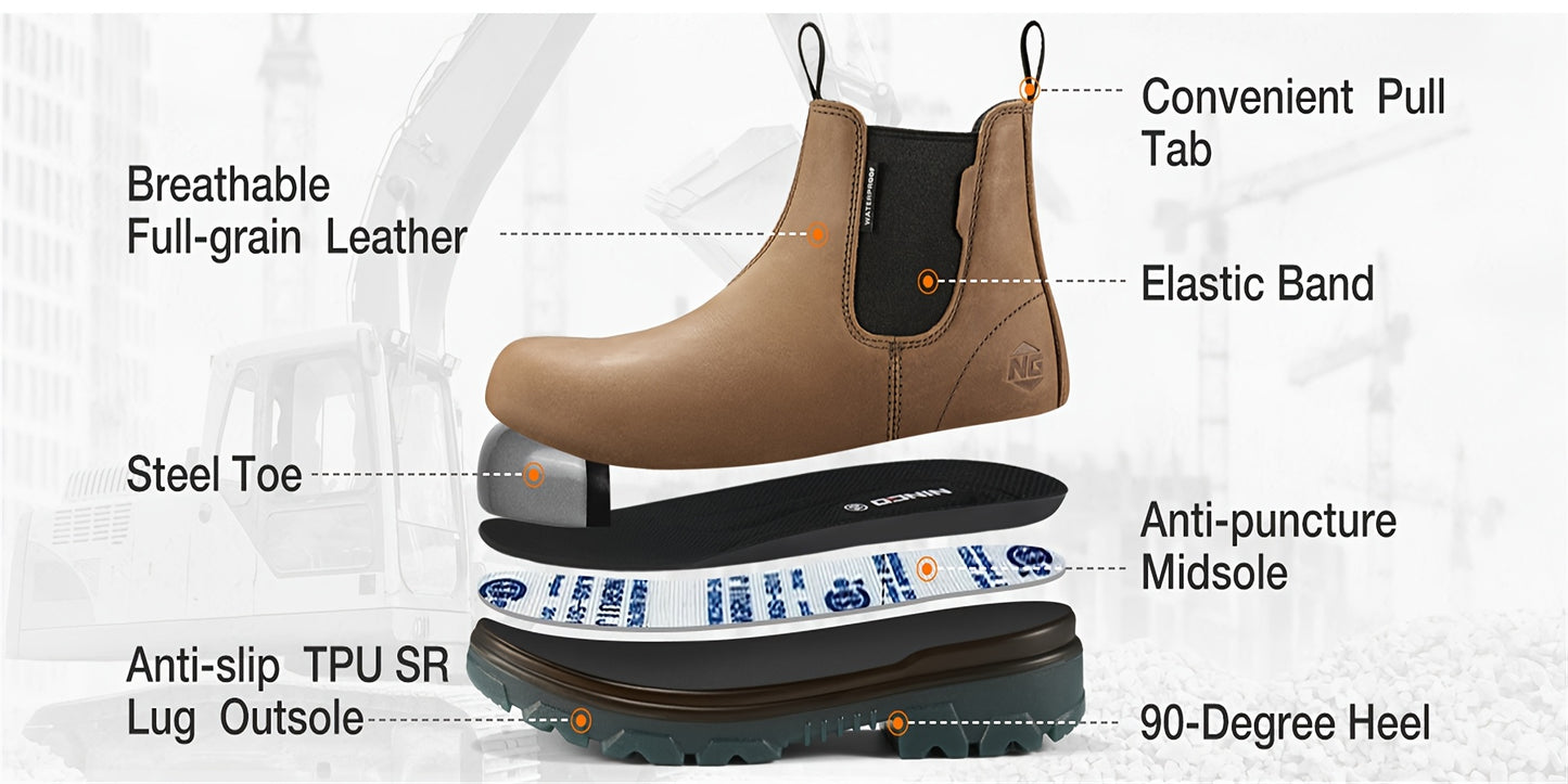 Slip On Chelsea Work Boots