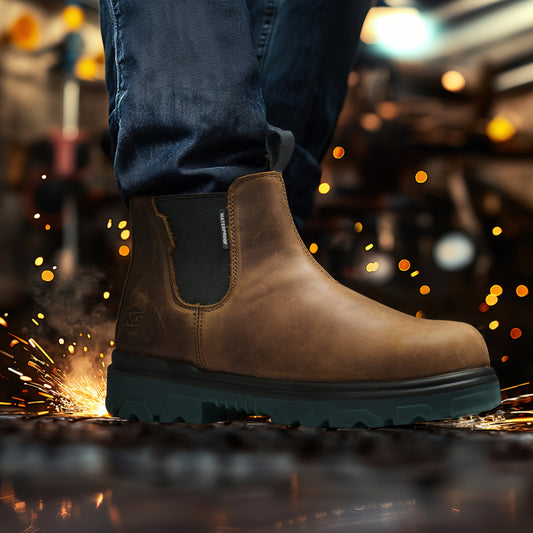 Slip On Chelsea Work Boots