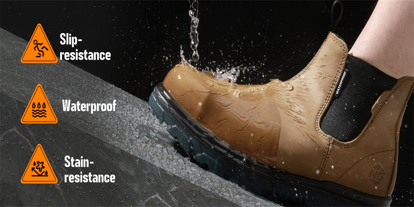 Slip On Chelsea Work Boots