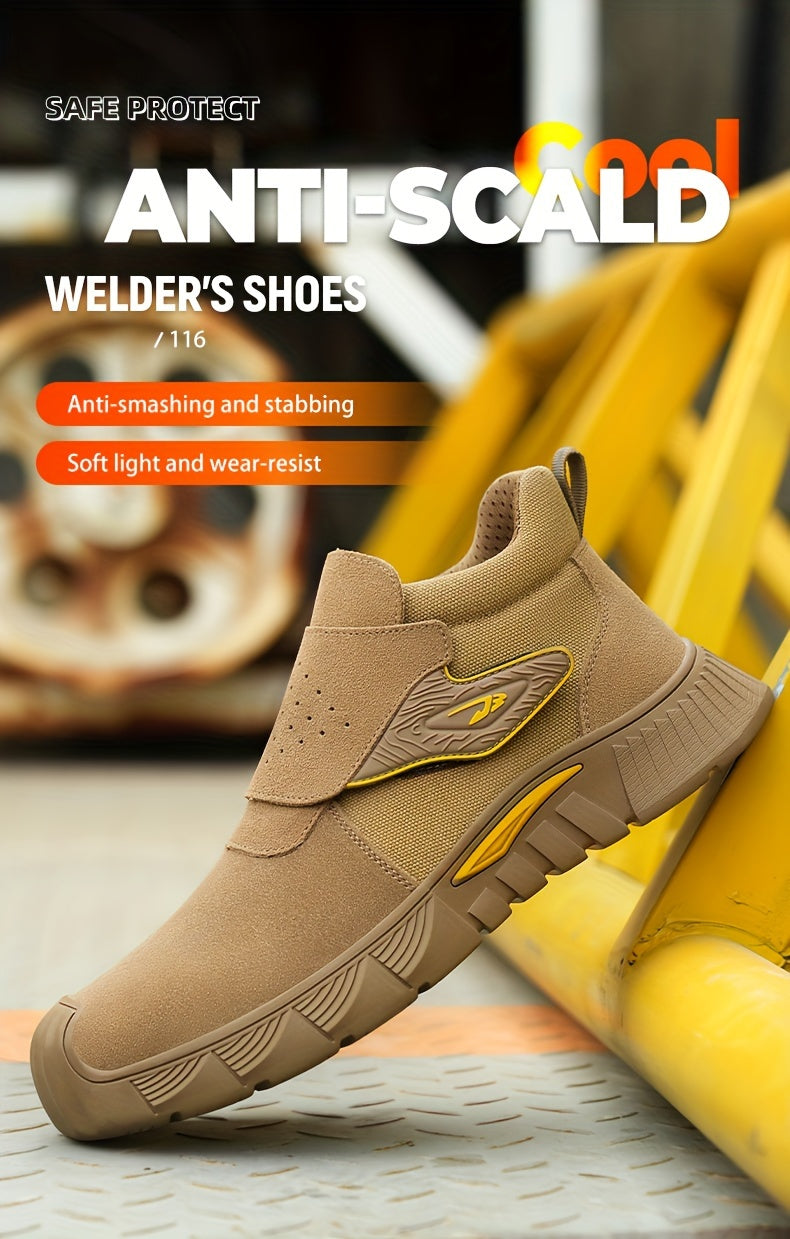 Men's Steel Toe Work Boots - Strap-On