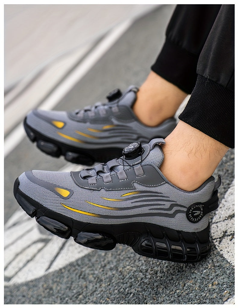 Mens Steel Toe Sneakers With Rotating Buckle