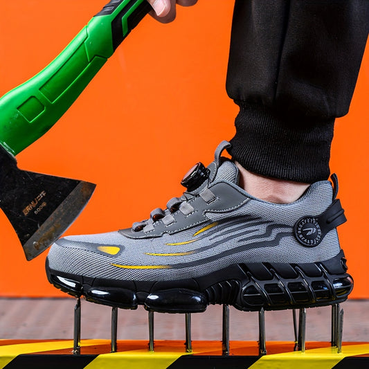 Mens Steel Toe Sneakers With Rotating Buckle