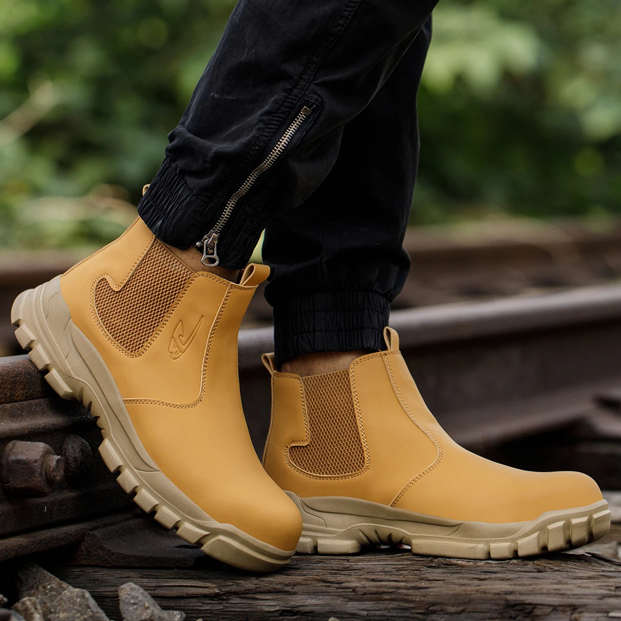 Steel Toe, Slip On Work Boots  M/F