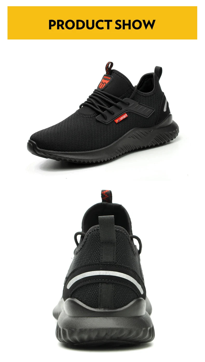 Work Sneakers Steel Toe Shoes Men Safety Shoes