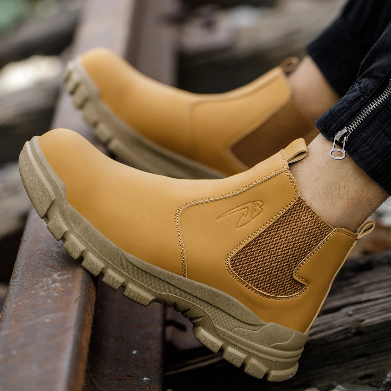 Steel Toe, Slip On Work Boots  M/F