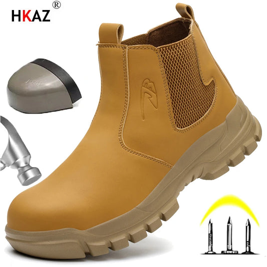 Steel Toe, Slip On Work Boots  M/F