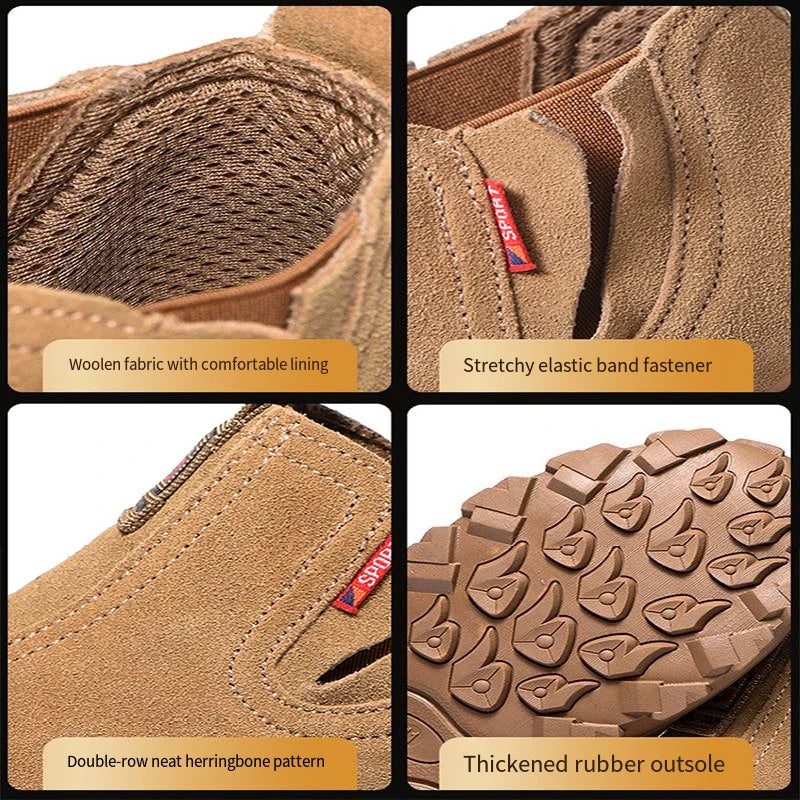 Lightweight Slip-On Work Shoes Men Women Comfortable Waterpoof Steel Toe