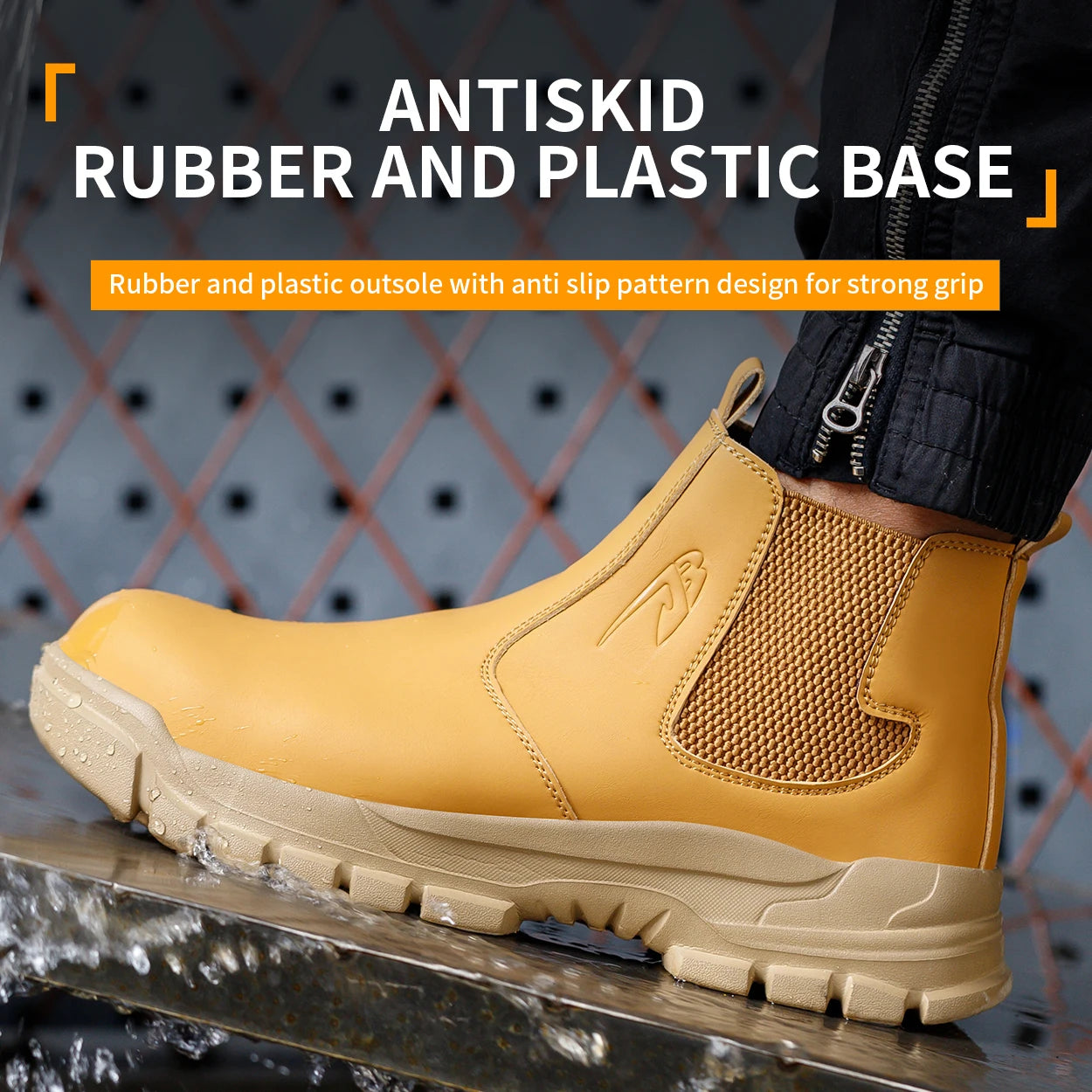 Steel Toe, Slip On Work Boots  M/F