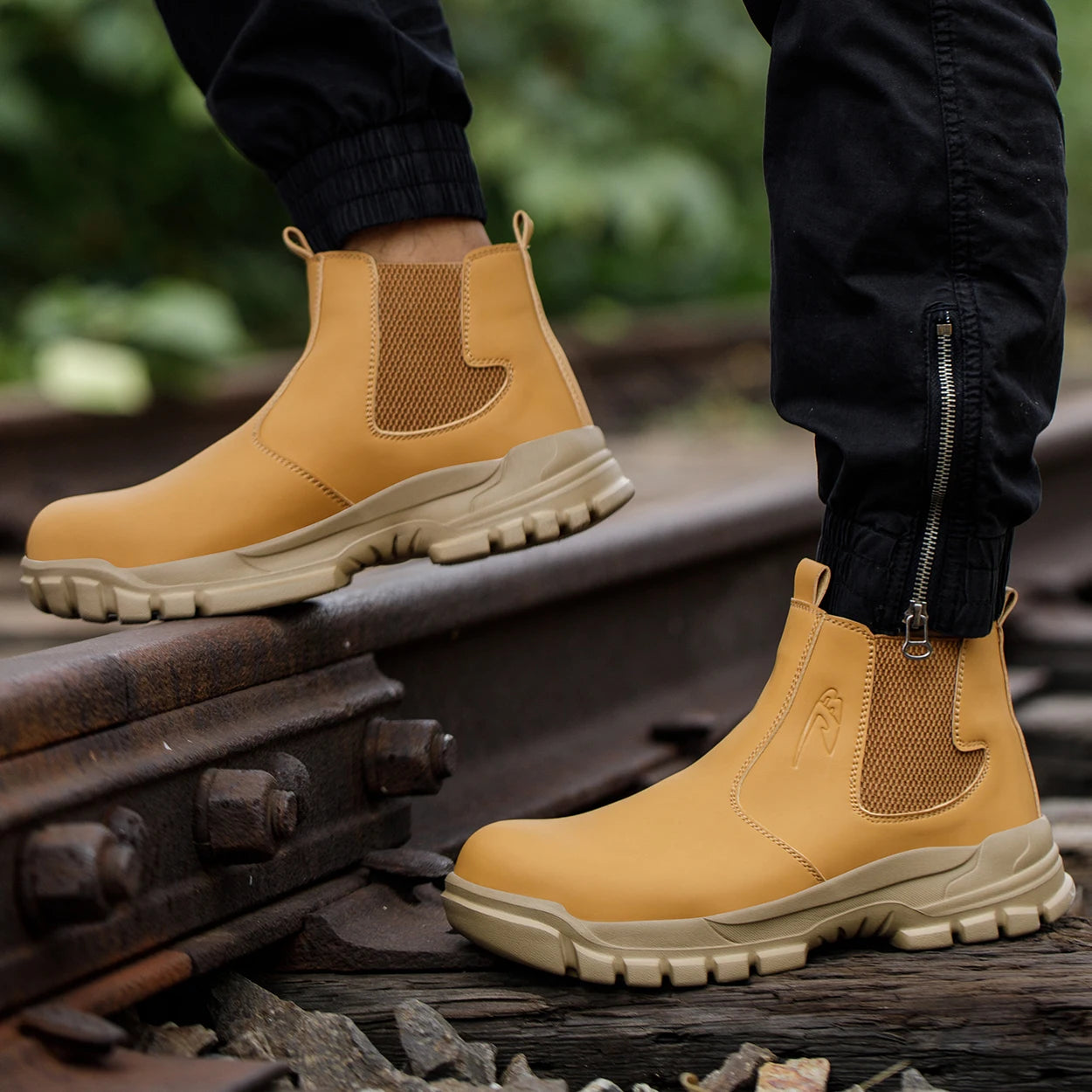 Steel Toe, Slip On Work Boots  M/F