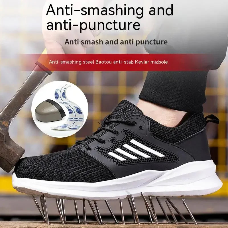 Work Sneakers Steel Toe Shoes Men Safety Shoes