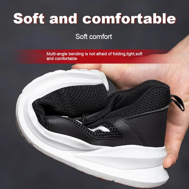Work Sneakers Steel Toe Shoes Men Safety Shoes