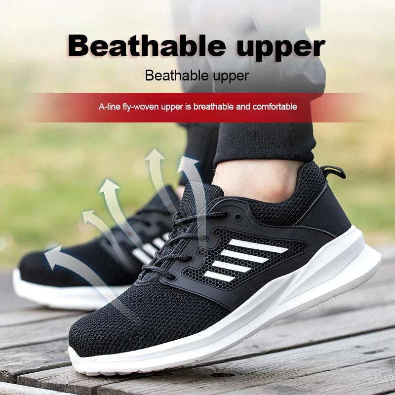 Work Sneakers Steel Toe Shoes Men Safety Shoes