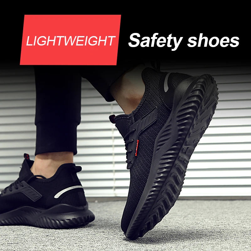 Work Sneakers Steel Toe Shoes Men Safety Shoes