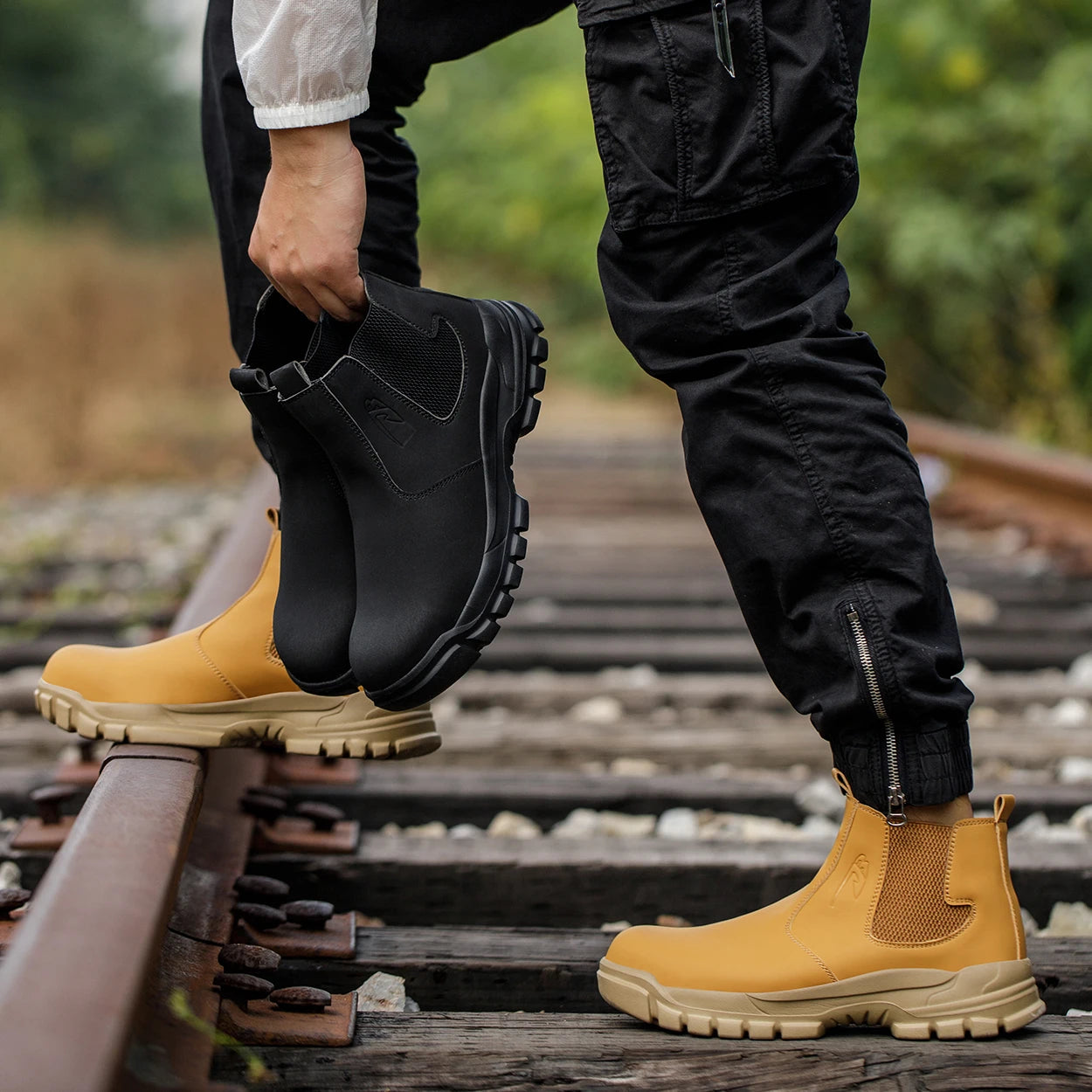 Steel Toe, Slip On Work Boots  M/F