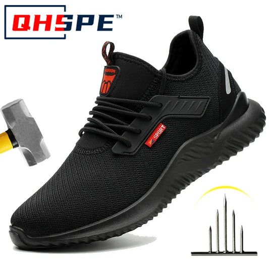Work Sneakers Steel Toe Shoes Men Safety Shoes