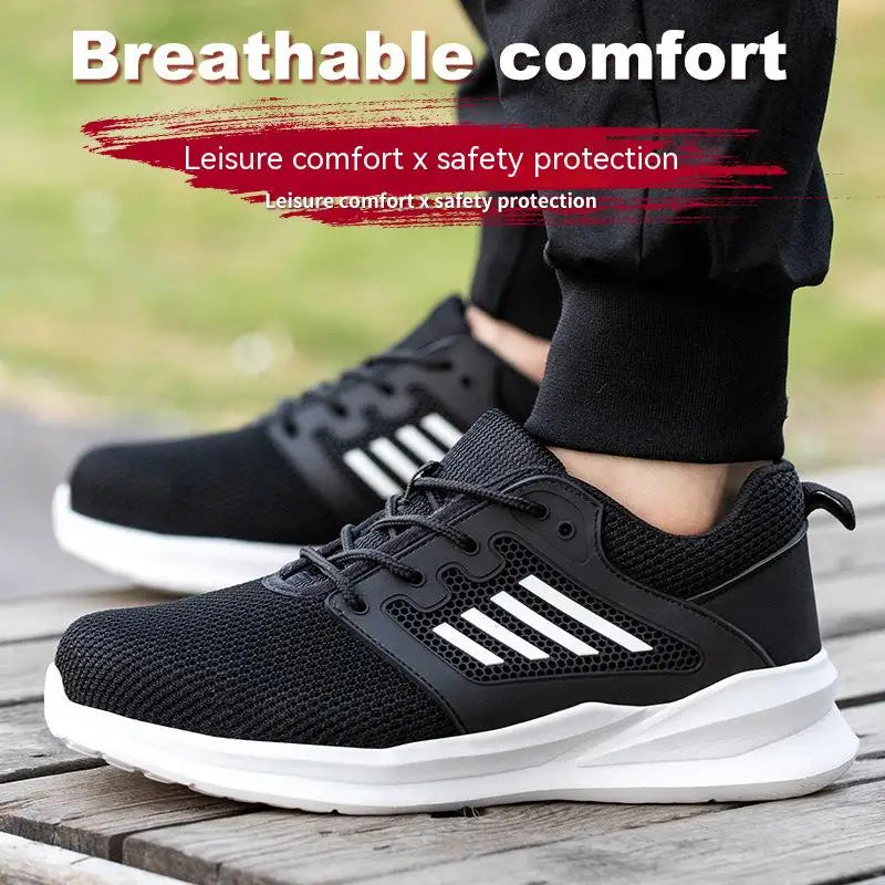 Work Sneakers Steel Toe Shoes Men Safety Shoes