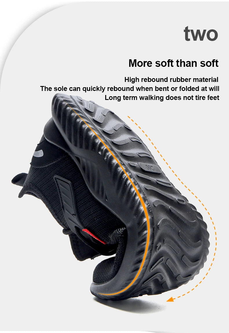 Work Sneakers Steel Toe Shoes Men Safety Shoes